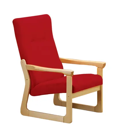 BE - 1 křeslo, koženka ROXA 6.50 - koženka červená